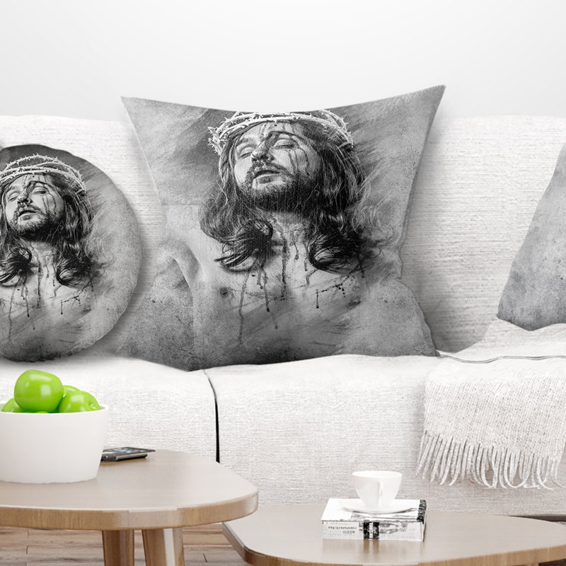 Jesus Christ - Portrait Printed Pillow, 16" x 16", Square