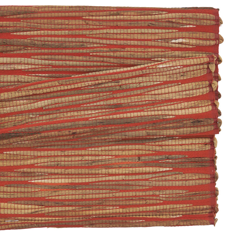 Kendari Water Hyacinth Table Runner, Orange, 14" x 120"