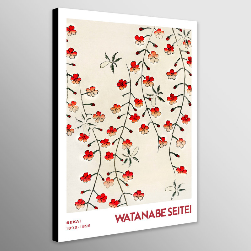 Cherry Tree Flower by Watanabe Seitei - Wrapped Canvas Art Prints, 117 cm H x 84 cm W