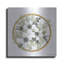 «Geometric Circle Mute Floral» par Cindy Jacobs, Luxe Metal Art-101669140