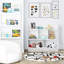 Rangement pour jouets avec bibliothèque, casier à tablettes multiples pour livres, jouets, rangement pour garçons, filles / salle de jeux