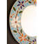 Miroir rond en mosaïque encadrée