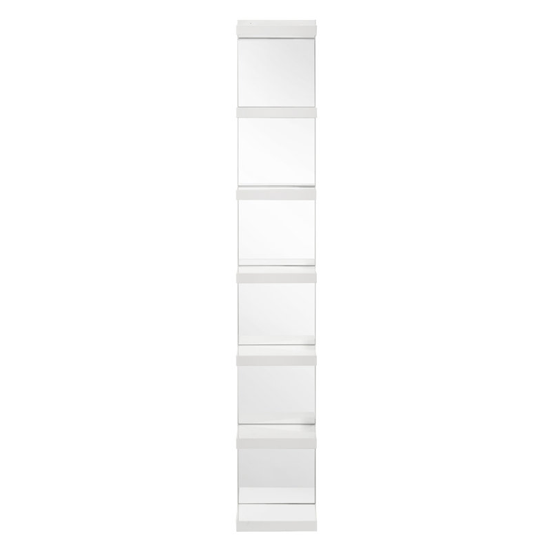1pc Glam White Open Shelving Rack