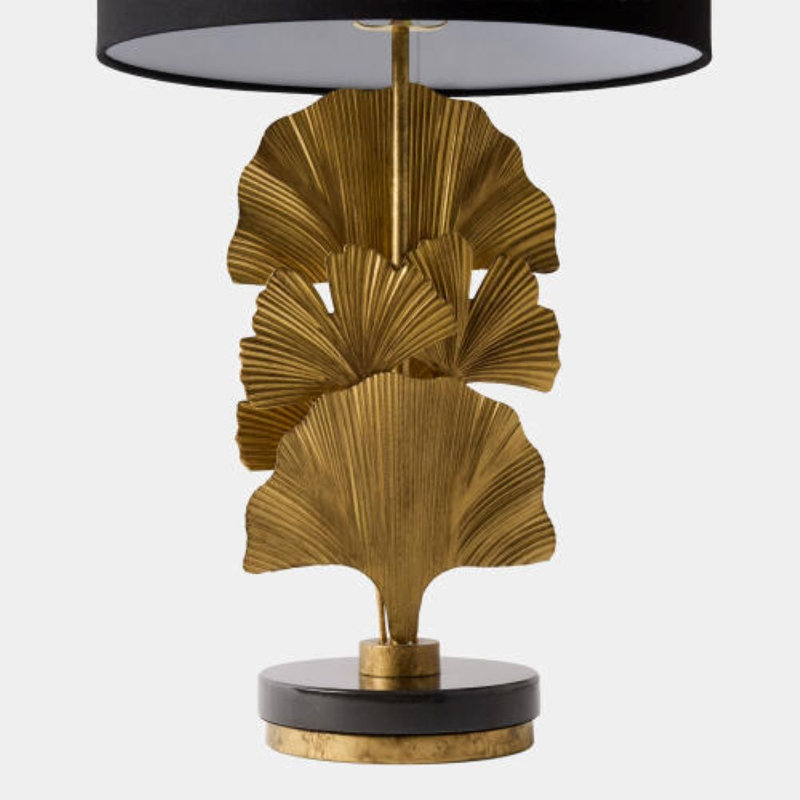 Lampe de table Ginkgo - laiton / noir H 29 po x l 16 po x P 16 po
