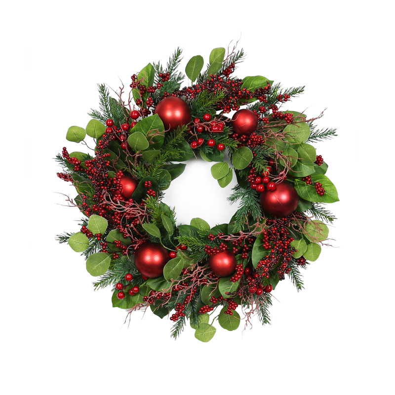 Handcrafted Faux Mixed Assortment 26'' Wreath
