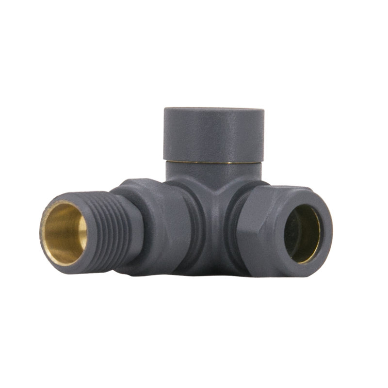 Corner Manual Valve And Thermostatic Radiator Heated Towel Rail Valve Anthracite