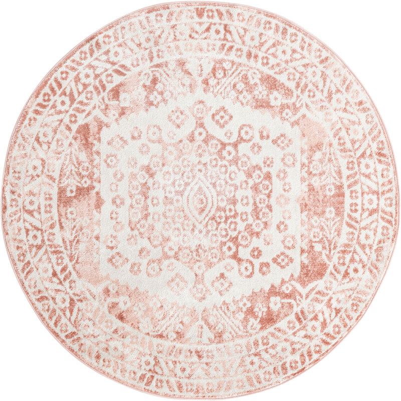 Micsunel Abstract Indoor Rug, Round 5'