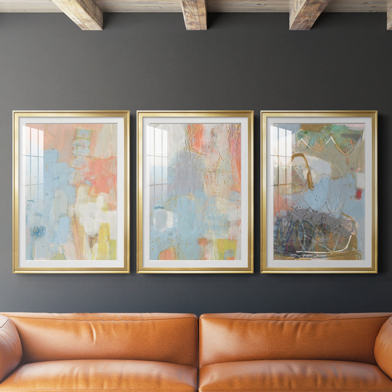 «Cully I», reproduction encadrée de qualité supérieure, prête à être accrochée, H 24,5 po x l 55,5 po x P 2,5 po, Cadre doré
