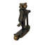 Statue de jardin en résine aspect cuivre 16 po Scooter Frog
