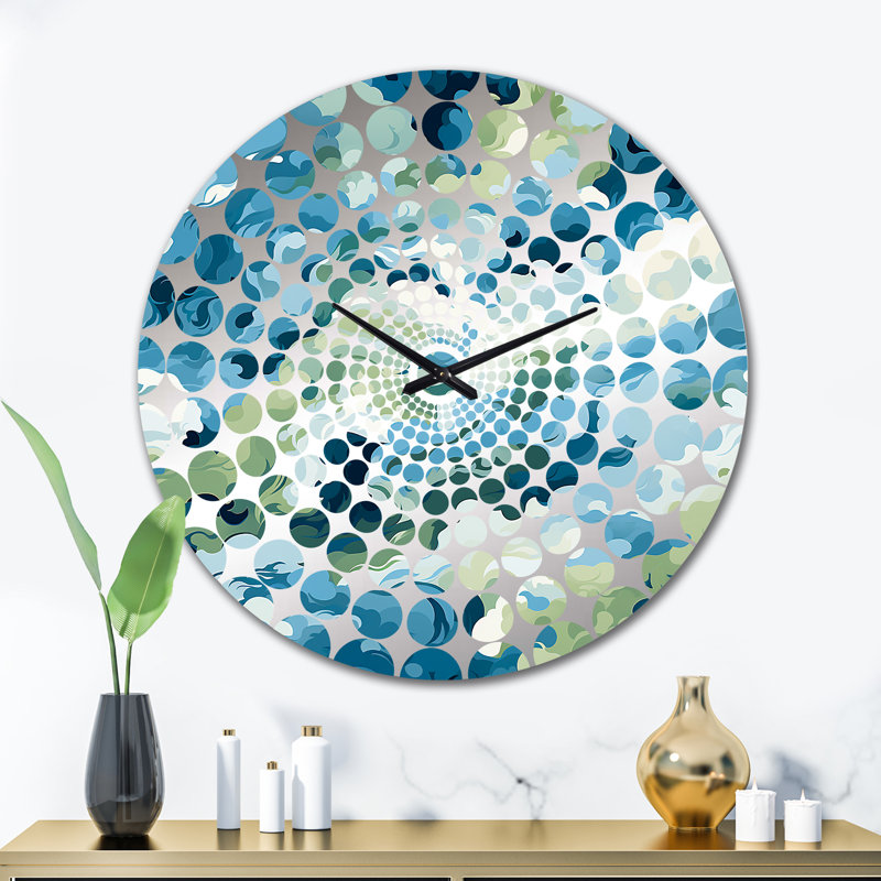 Horloge murale camouflage vert Aura céleste verte, Grand
