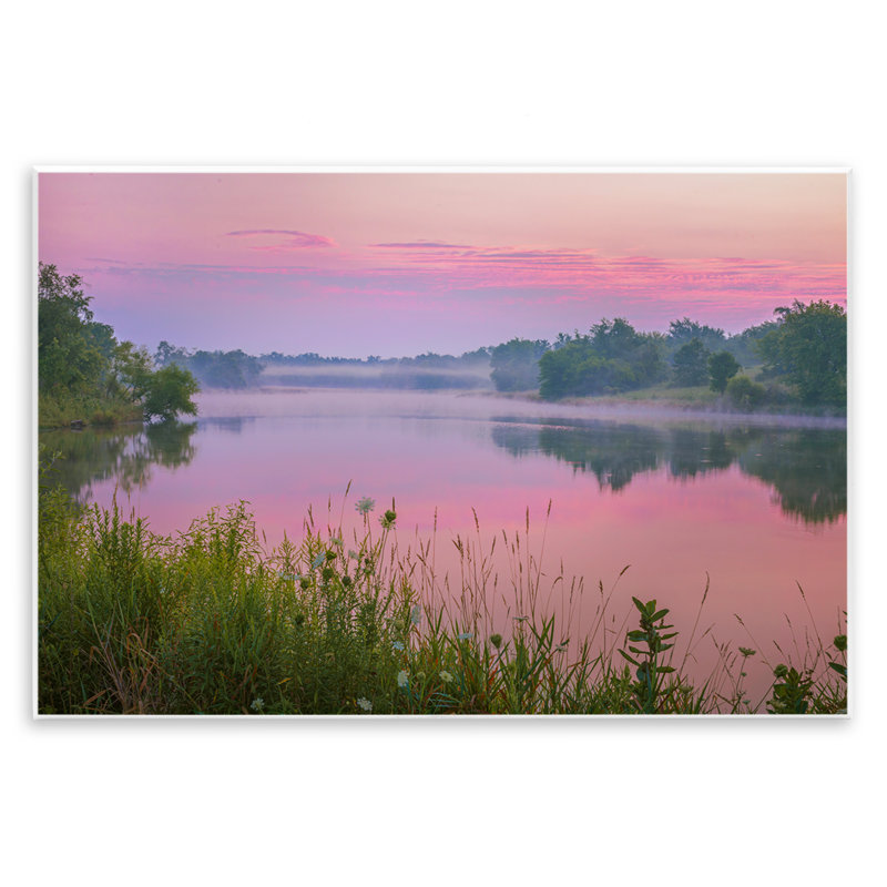 «Rose Dawn Sunrise Lake» par Marty Hulsebos, H 13 po x l 19 po