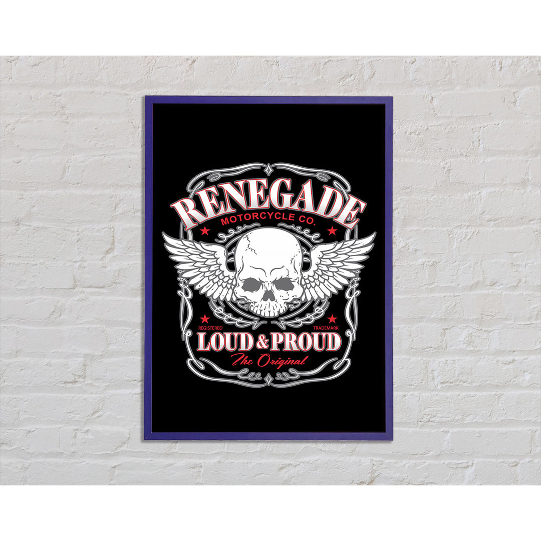 Renegade Motorcycle Co Gerahmter Druck