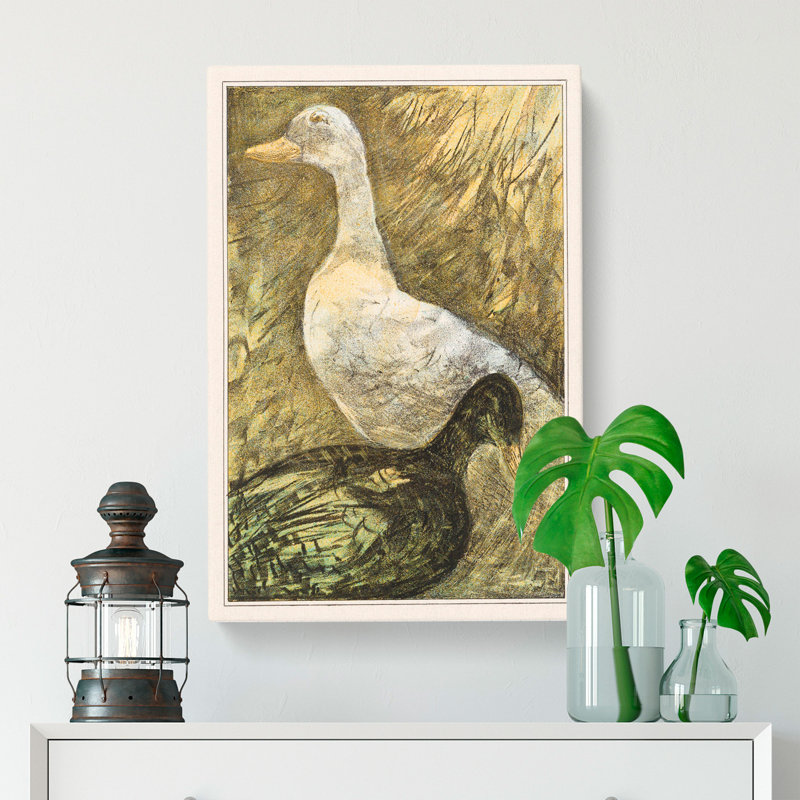 Two Standing Ducks by Theo Van Hoytema - Wrapped Canvas, 50cm H x 35cm W x 3cm D
