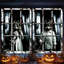 Lot de 2 rideaux d'Halloween, décorations de fenêtres sur le thème de la maison hantée pour une fête d'Halloween intérieure ou extérieure, décoration de porte et de mur