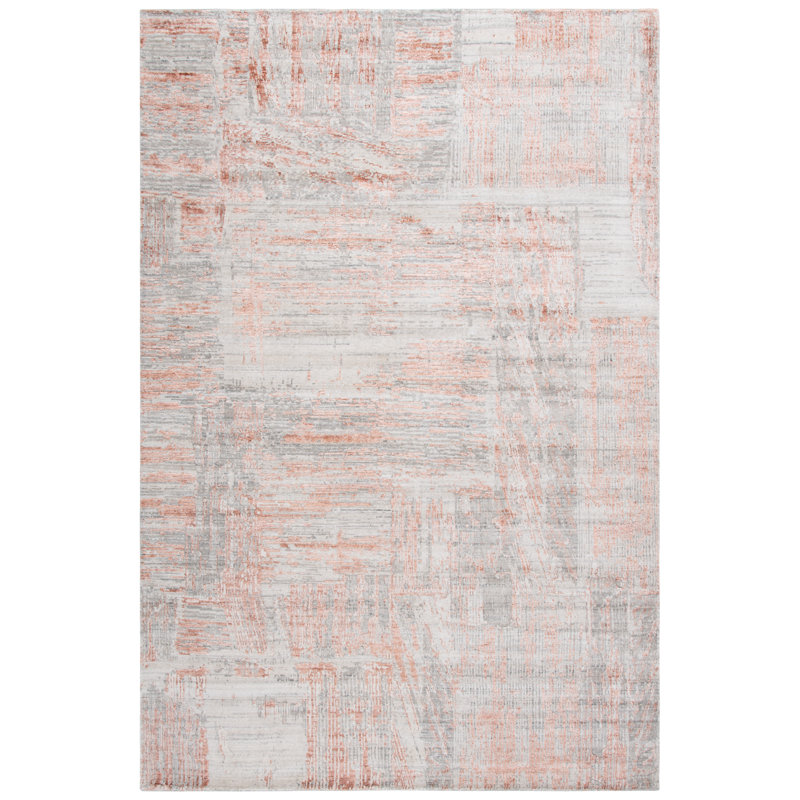 Tapis gris / rouille Bedford, Rectangle 6 pi x 9 pi