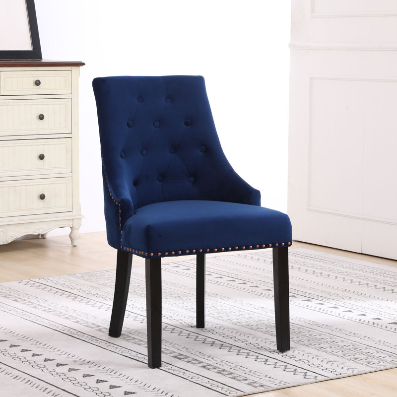 Hitterdal 58cm H Tufted Velvet Upholstered Armchair