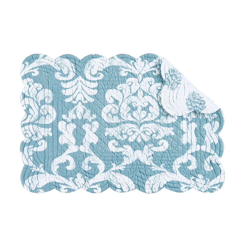 Napperon en coton 19 po Degnan, Bleu