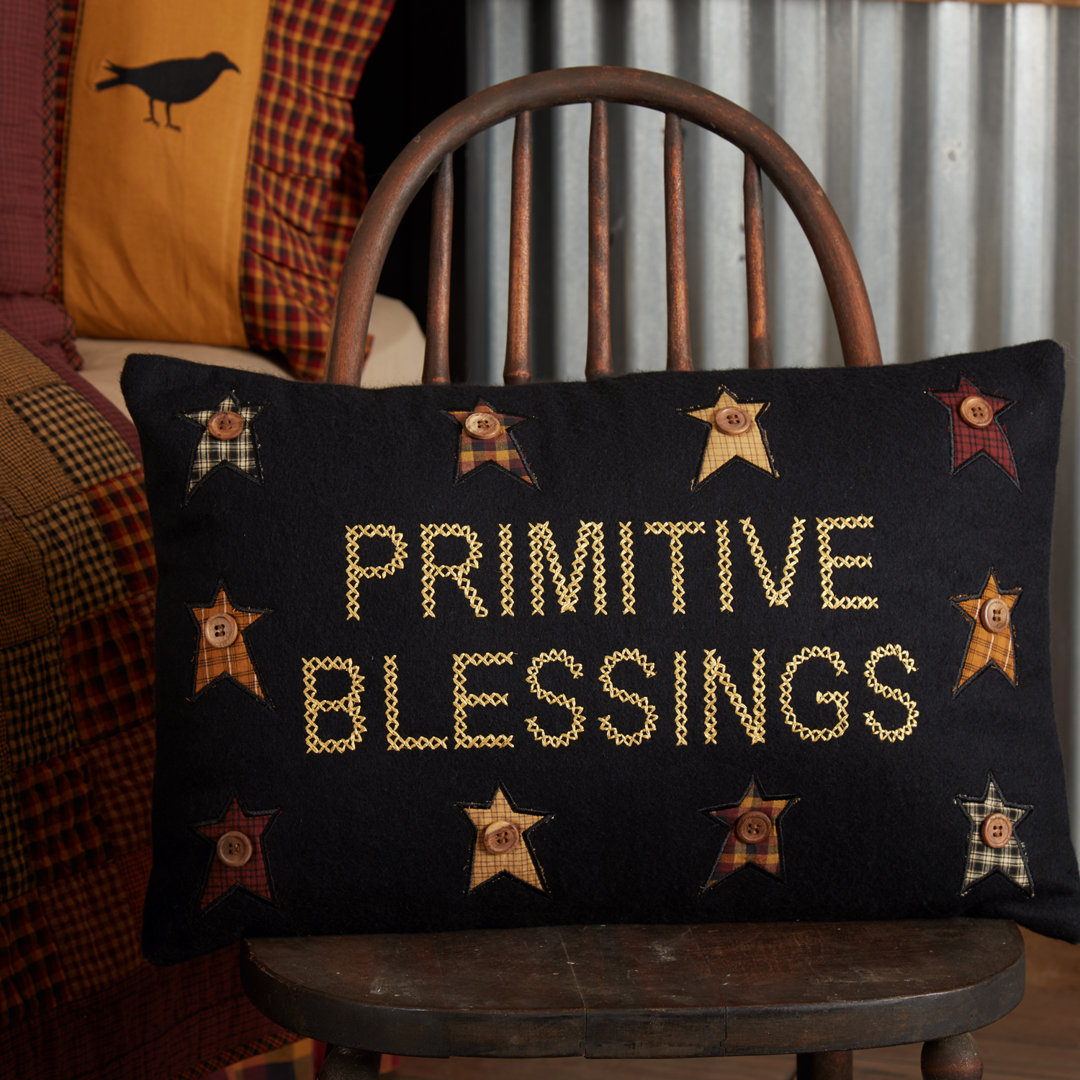 Primitive Blessings Primitive Blessings Lumbar Rectangular Pillow Cover & Insert VHC Brands