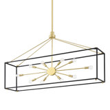 Glendale - 10 Light Island Light - Polished Nickel/Black Finish