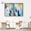 Art mural bleu Blush Boho-115200592-115200593