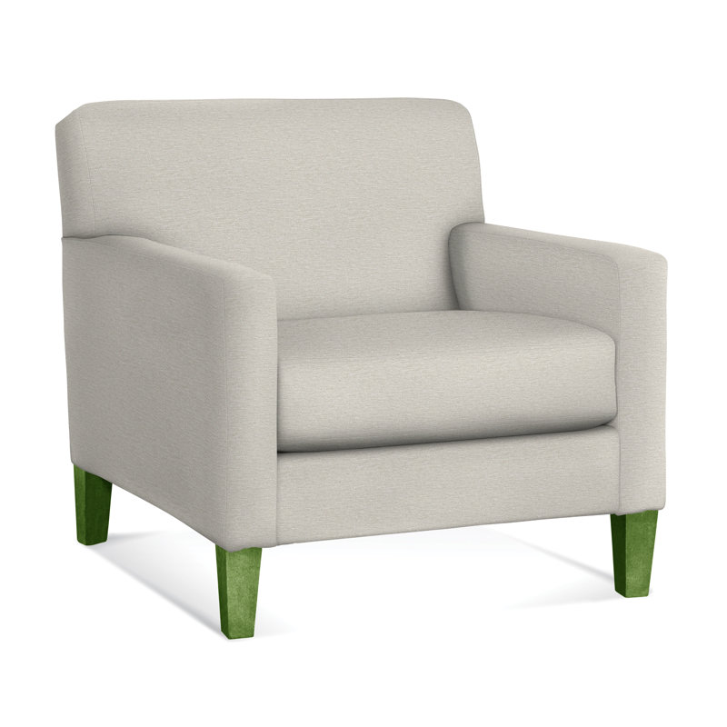 Tampa Armchair, White Performance Fabric; 0851-94, Java