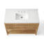 Meuble-lavabo simple en bois massif Capri avec comptoir en quartz blanc Thassos 2 po-96881984-70715100