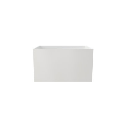 43" Acrylic Free Standing Bath Tubs Modern White Soaker Tub