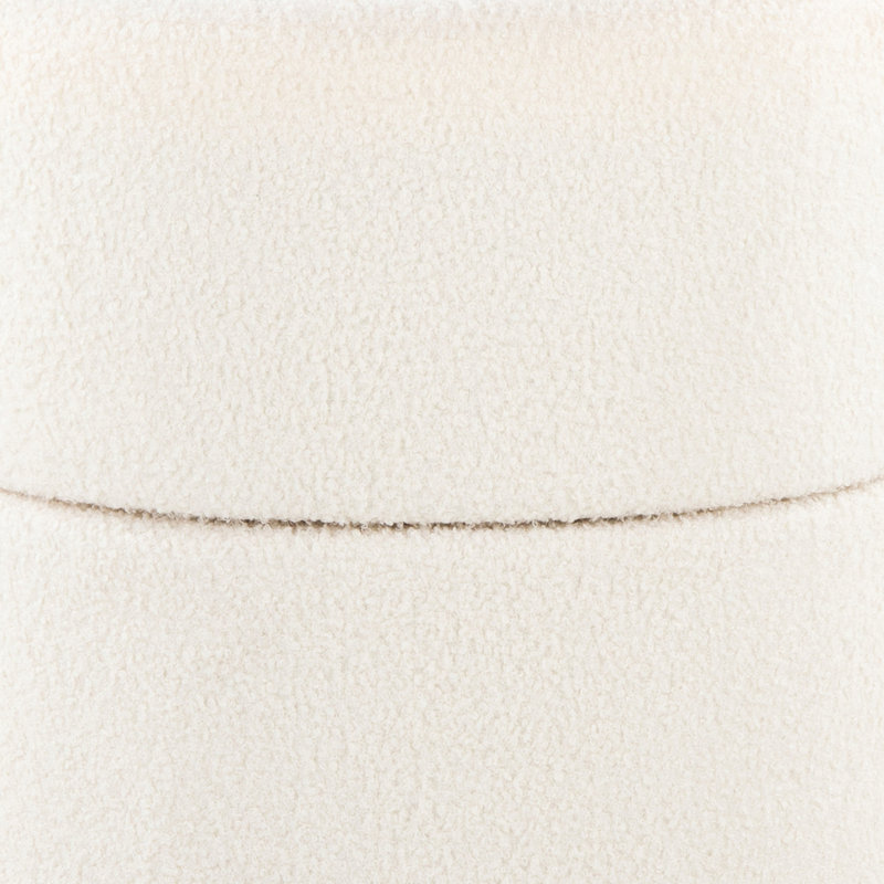 Pivotant de 18 po de couleur crème, design contemporain, revêtement élégant, rembourrage en mousse, plateau, multi-usage, intérieur seulement, limite de 250 lb, aucun assemblage requis avec le tissu, style, revêtement doux, rembourrage pour