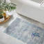 Tapis gris / bleu en coton