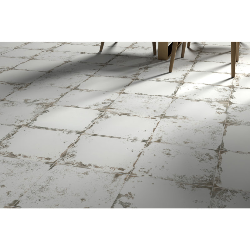 Rhapsody White 13 in. x 13 in. Matte Porcelain Floor and Wall Tile (10.55 sq. ft./Case)