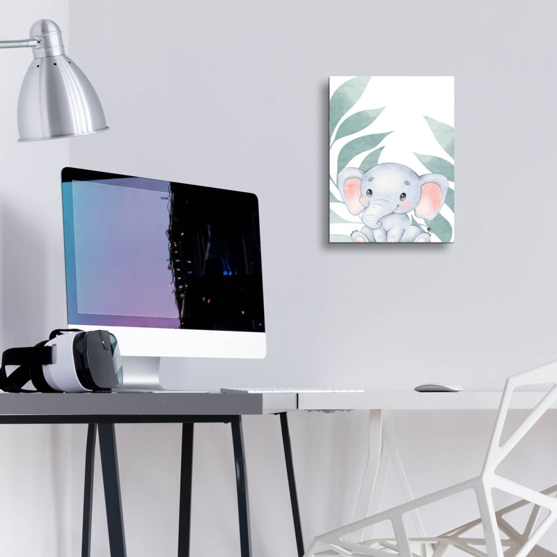 «Safari Baby Elephant» par Petals Prints Design, H 16 po x l 12 po x P 0,13 po