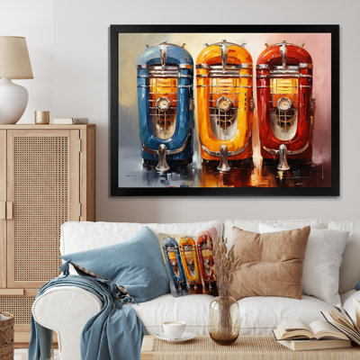 Coloful Modern Jukebox Jams 1 - Jukeboxes Wall Art