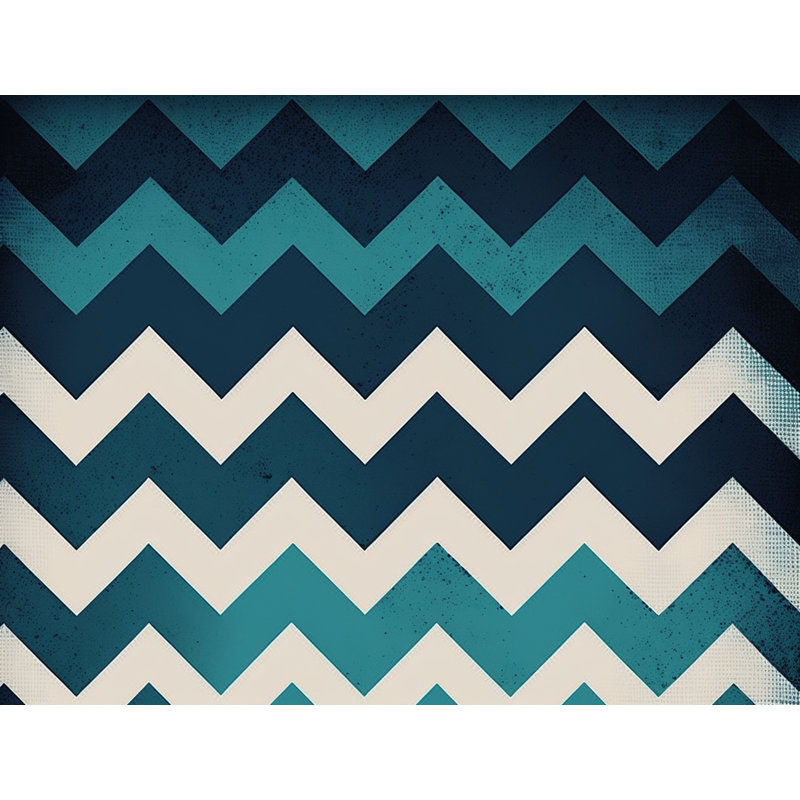 Chevron Comforter, Twin Extra Long Comforter, Navy/Turquoise
