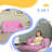 Qaba 2 In 1 Kids Sofa Chair, Toddler Couch With Glow In The  Cosmic Patten, Washable Cover, Fold Out Convertible Sofa To Lounger  Playroom ,