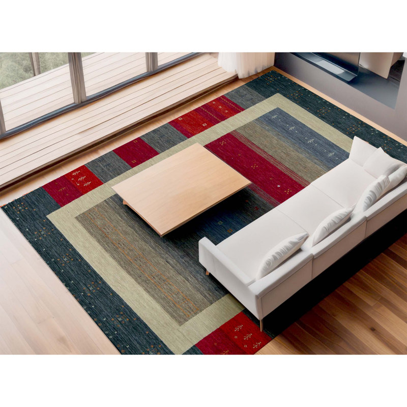 Wool Striped Area Rug