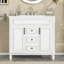 Meuble-lavabo 36 po avec lavabo supérieur, armoire de rangement moderne avec 2 portes à fermeture douce et 2 tiroirs, meuble-lavabo simple-116234281-116234279
