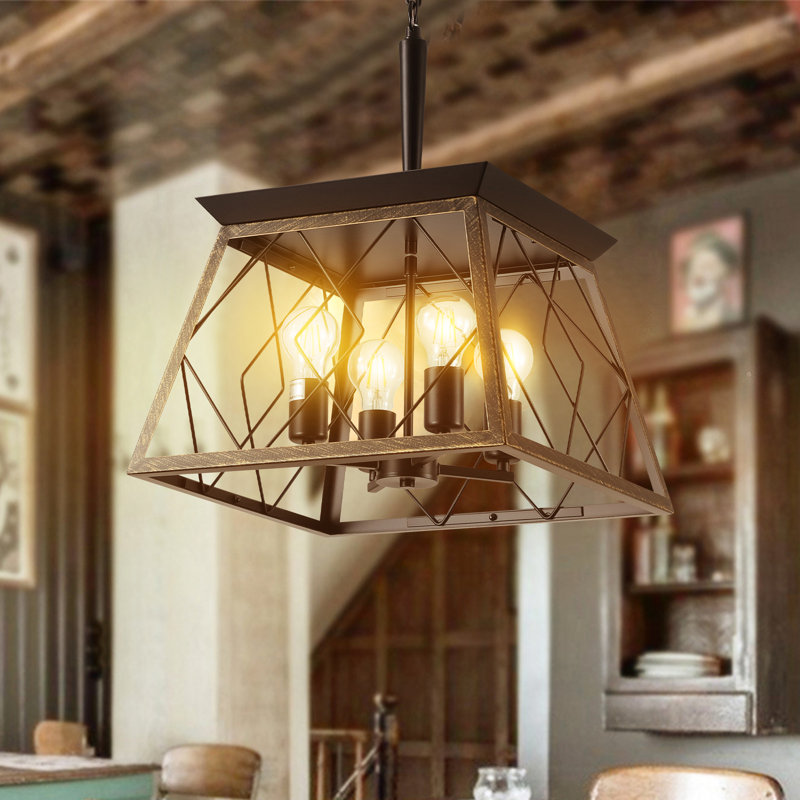 Doré noir 4- Rétro antique - Luminaire pour salle à manger de cuisine avec chaîne de style réglable, Noir