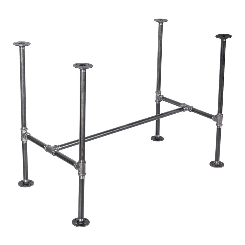Ensemble de table de cuisine en acier robuste noir