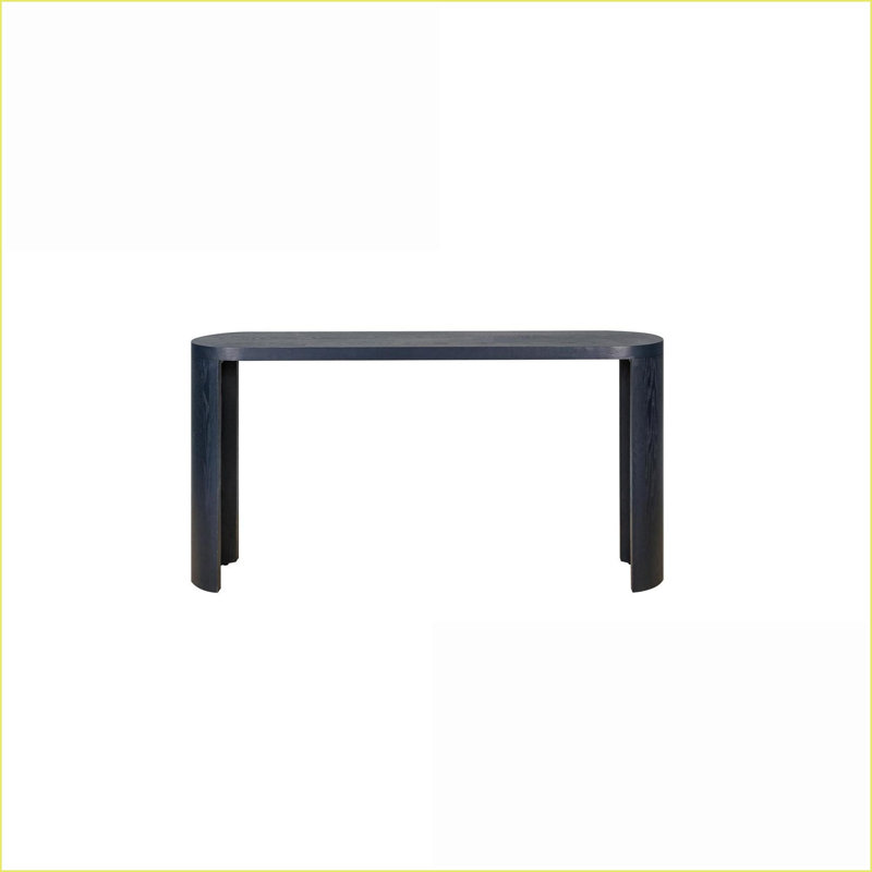 Table basse de 60 po bleu marine avec plateau épais Pieds courbés - Installation polyvalente pour le vestibule, le salon et Canapé