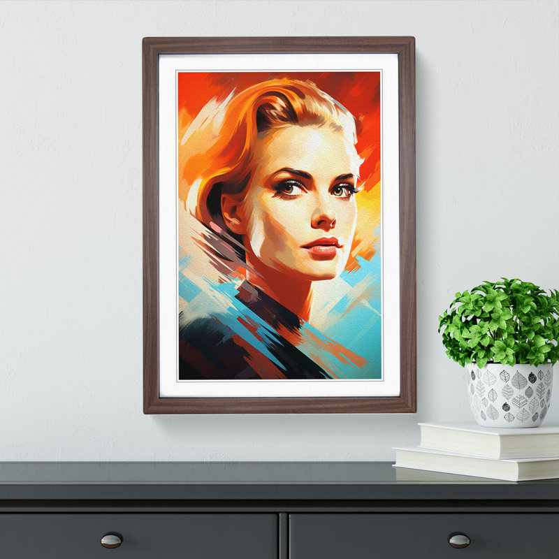 Grace Kelly Futurism - Framed Print