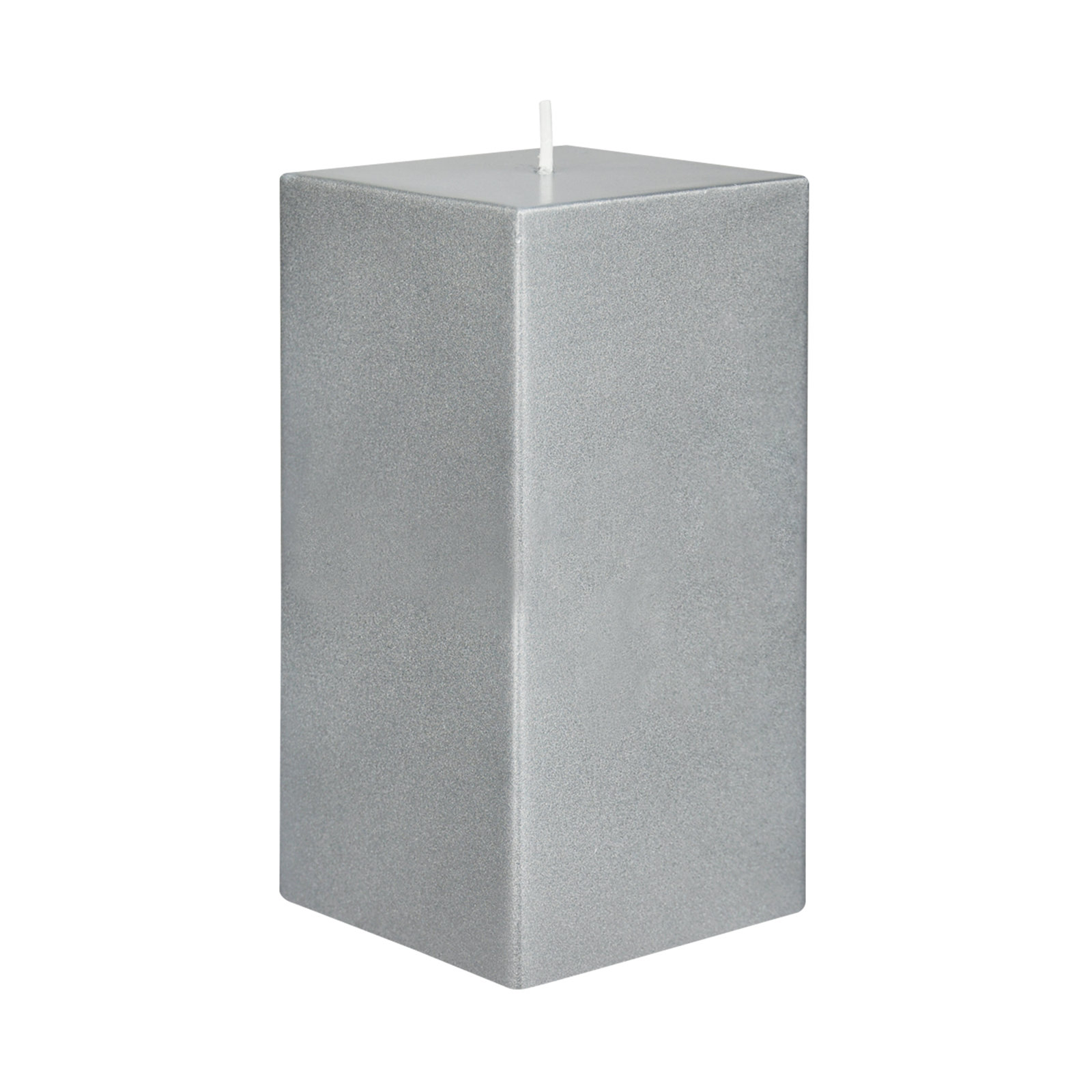Citronella Pillar Candle, 6" H x 3" W x 3" D, Metallic Silver, Set of 12