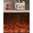 French retro electric fireplace mantel with simulated flames