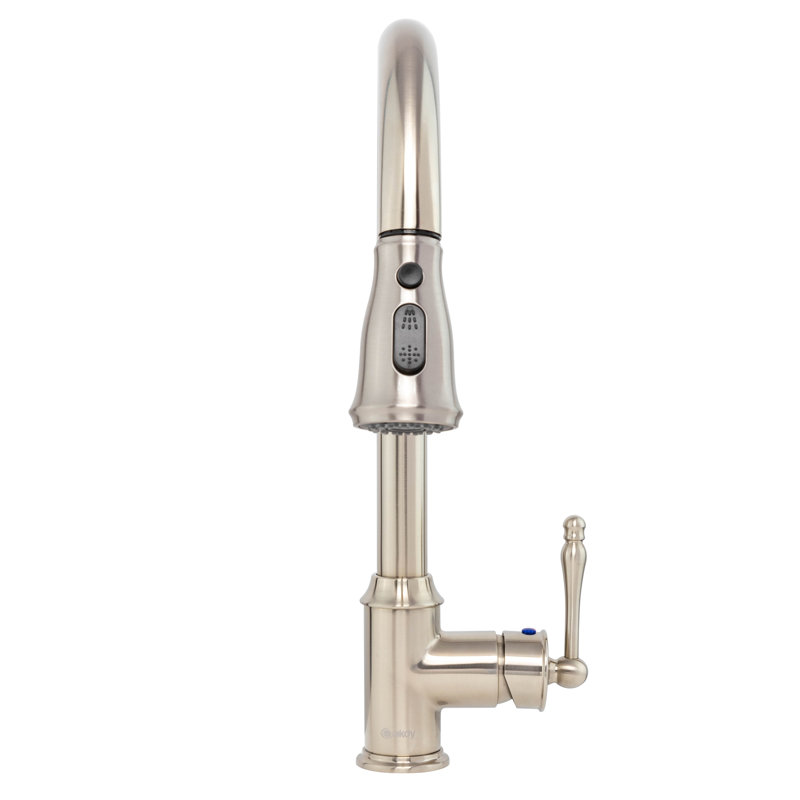 Pull Down Single Handle Kitchen Faucet, Brushed Nickel