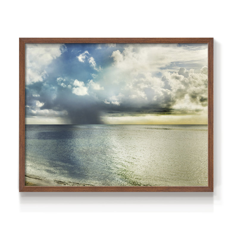 Tahiti -Framed Print - Restickable, 22" H x 28" W, Walnut