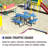Open Air Series Square Picnic Table with Benches, Umbrella Hole, and Surface Mount-144417001