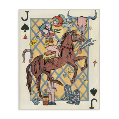 Art mural sur toile Western Cowgirl