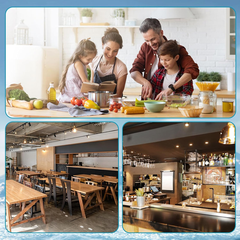 Machine à glaçons commerciale BacklD, 41 kg/24 h, production de 36 glaçons en 11 min, écran ACL, autonettoyante, pour la maison, la cuisine ou le bureau.