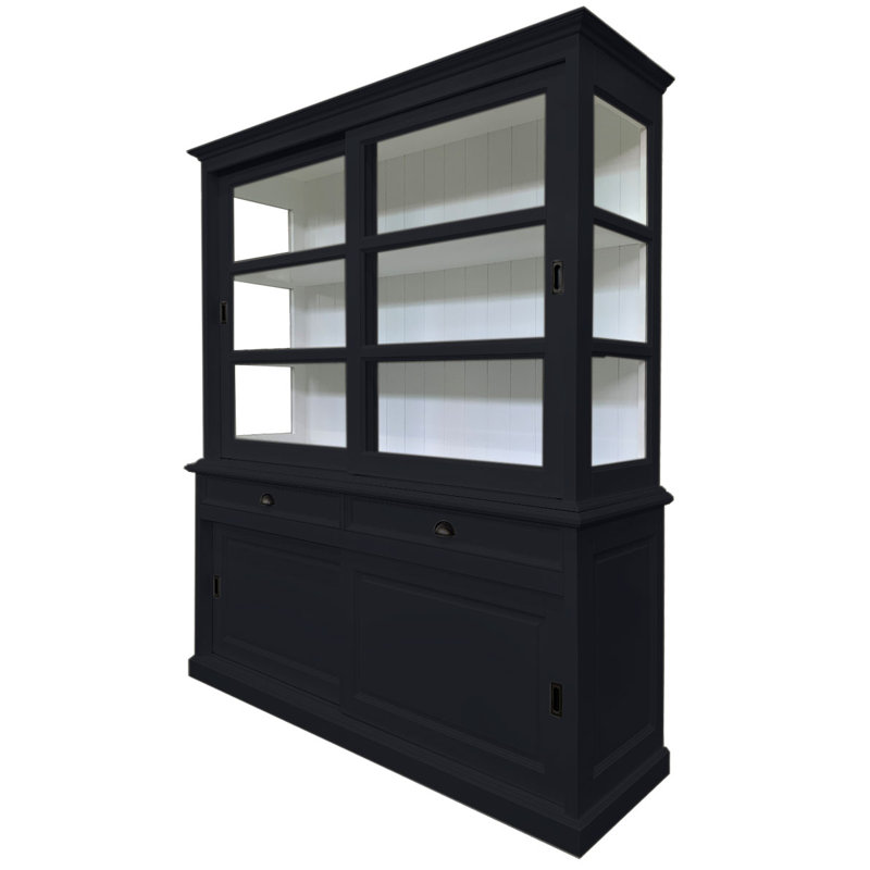 Jacksonport Display Cabinet, Grey Anthracite/White