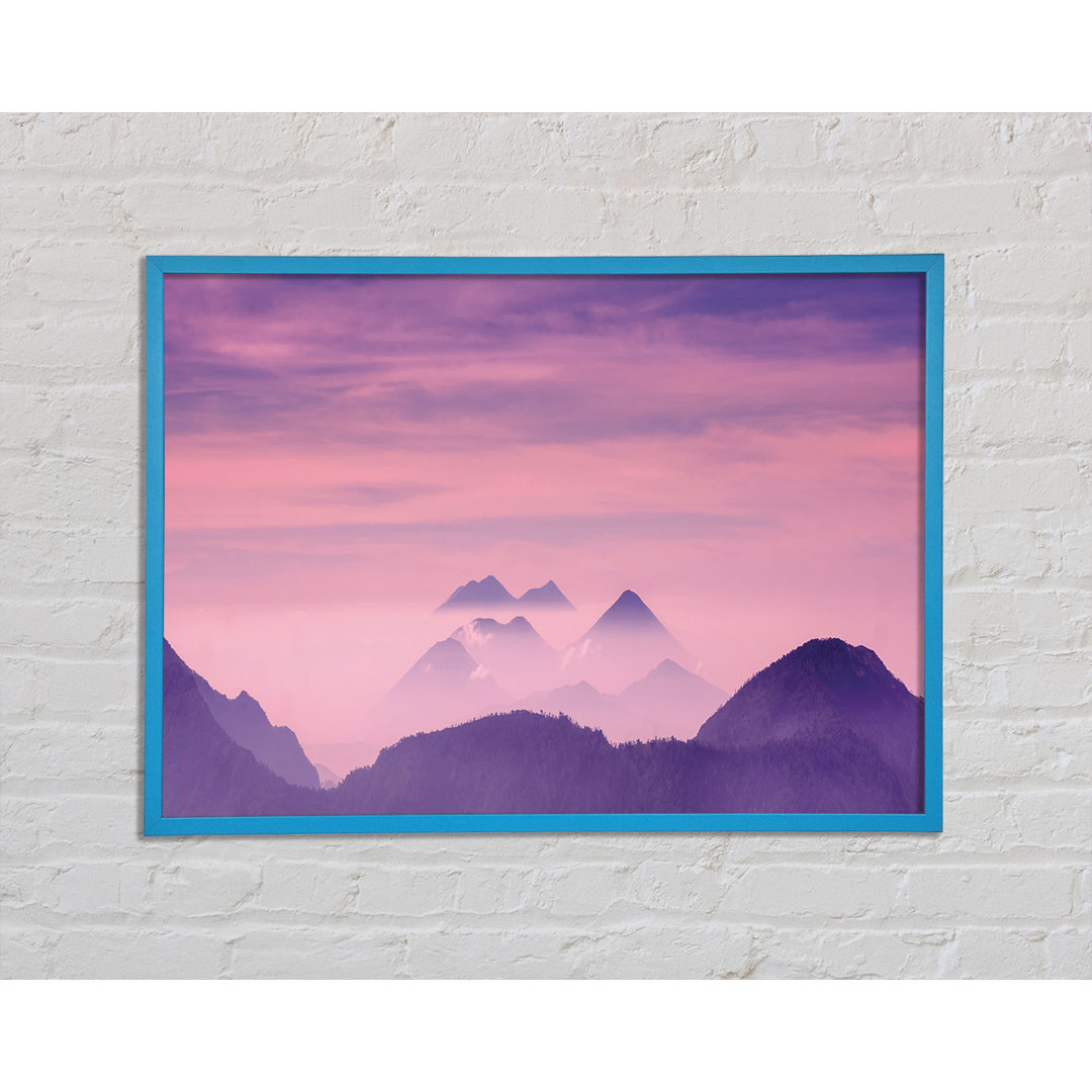 Lavender Mountain Top von Unkown - Einzelne Bilderrahmen Kunstdrucke