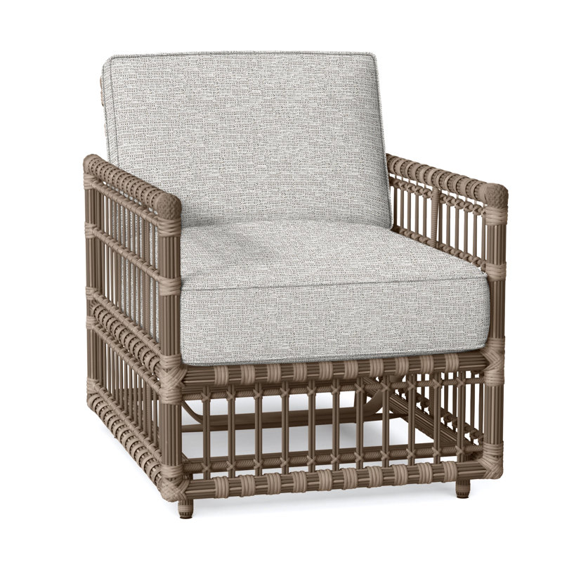 Newport Patio Chair with Cushions, No Welt, Newport #66 Burlap, Tweed Toffee